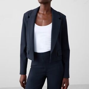 NWT Banana Republic Cropped Women's Black Blazer Jacket Blue